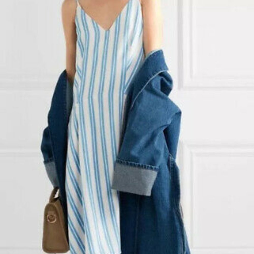 BALENCIAGA Striped Cady Cami Dress